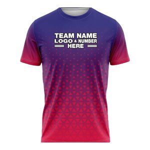 Custom Fully Sublimated Spikes Pattern Pink Blue Performance Soccer Uniform Jersey 17948