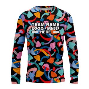 Custom Fully Sublimated Dynamic Shapes Tie Dye Pattern Multicolor Performance Long Sleeves 18004