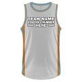 Custom Fully Sublimated Tenue Two Pattern White Yellow Baby Blue Performance Basketball Uniform Jersey 18040