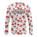 Custom Fully Sublimated Mushroom Magic Tie Dye White Red Performance Long Sleeves 18050