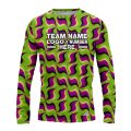 Custom Fully Sublimated Kaleidoscope Tie Dye Green Purple Performance Long Sleeves 18148