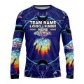Custom Fully Sublimated Cosmic Vision Tie Dye Multicolor Performance Long Sleeves 18172