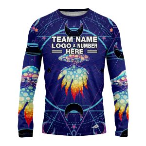 Custom Fully Sublimated Cosmic Vision Tie Dye Multicolor Performance Long Sleeves 18172
