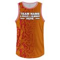 Custom Fully Sublimated Hieroglyphs Pattern Orange Pink Performance Basketball Uniform Jersey 18216