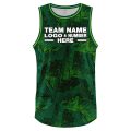 Custom Fully Sublimated Chip Pattern Green Aqua Performance Basketball Uniform Jersey 18246