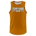 Custom Fully Sublimated Rock Pattern Yellow Red Performance Basketball Uniform Jersey 18300