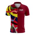 Custom Fully Sublimated Radiant Disc Golf Pattern Multicolor Performance Polo Shirt 18477