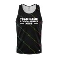 Custom Fully Sublimated Lightning Neon Pattern Black Performance Tank Top 18587