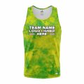 Custom Fully Sublimated Basic Tie Dye Pattern Green Performance Tank Top 18603