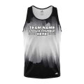 Custom Fully Sublimated Brushed Tie Dye Pattern Black White Performance Tank Top 18611