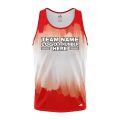 Custom Fully Sublimated Brushed Tie Dye Pattern Red White Performance Tank Top 18615