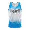 Custom Fully Sublimated Brushed Tie Dye Pattern SkyBlue White Performance Tank Top 18619