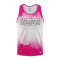 Custom Fully Sublimated Brushed Tie Dye Pattern Pink White Performance Tank Top 18627