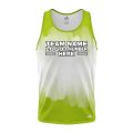 Custom Fully Sublimated Brushed Tie Dye Pattern Green White Performance Tank Top 18623
