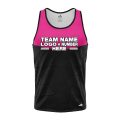Custom Fully Sublimated Basic Neon Pattern Black Pink Performance Tank Top 18639