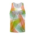 Custom Fully Sublimated Blurred Blobs Tie Dye Pattern Orange Green Performance Tank Top 18663