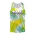 Custom Fully Sublimated Blurred Blobs Tie Dye Pattern Green Yellow Performance Tank Top 18675