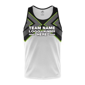 Custom Fully Sublimated Adventure BMX Neon Pattern Black Gray Yellow Performance Tank Top 18679