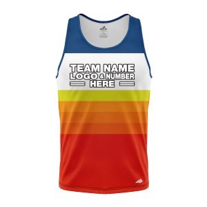 Custom Fully Sublimated Retro Stripe Neon Pattern Multicolor Performance Tank Top 18691