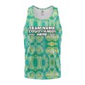 Custom Fully Sublimated Casual Tie Dye Pattern Green Performance Tank Top 18715