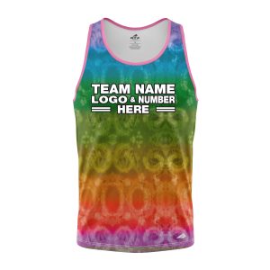 Custom Fully Sublimated Casual Tie Dye Pattern Multicolor Performance Tank Top 18723