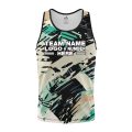 Custom Fully Sublimated Half Tie Dye Pattern Performance Tank Top 18755
