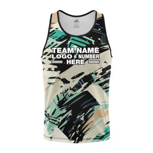 Custom Fully Sublimated Half Tie Dye Pattern Performance Tank Top 18755