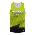 Custom Fully Sublimated Gradient Neon Pattern Green Performance Tank Top 18791