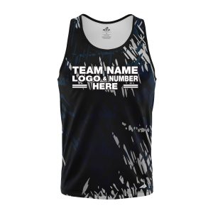 Custom Fully Sublimated Vibrant Tie Dye Pattern Blue Performance Tank Top 18795