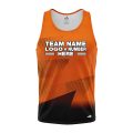 Custom Fully Sublimated Gradient Neon Pattern Orange Performance Tank Top 18799