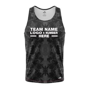 Custom Fully Sublimated Solid Tie Dye Pattern Dark Performance Tank Top 18819