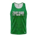 Custom Fully Sublimated Solid Tie Dye Pattern Green Performance Tank Top 18827