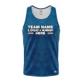 Custom Fully Sublimated Solid Tie Dye Pattern Blue Performance Tank Top 18831