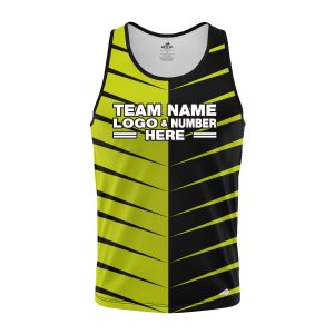 Custom Fully Sublimated Thorns Neon Pattern Green Performance Tank Top 18843