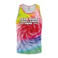 Custom Fully Sublimated Spiral Tie Dye Pattern Multicolor Performance Tank Top 18859