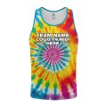 Custom Fully Sublimated Psychedelic Champions Tie Dye Pattern Multicolor Performance Tank Top 18907