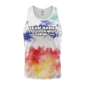Custom Fully Sublimated Solar Flare Tie Dye Pattern Multicolor Performance Tank Top 18955