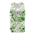 Custom Fully Sublimated Verdant Victory Tie Dye Pattern Green White Performance Tank Top 18959