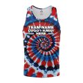 Custom Fully Sublimated Lush Legends Tie Dye Pattern Blue Red Performance Tank Top 18963