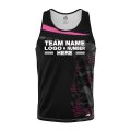 Custom Fully Sublimated Extreme Neon Pattern Pink Performance Tank Top 18971