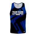 Custom Fully Sublimated Jenga Neon Pattern Blue Performance Tank Top 18991