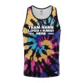 Custom Fully Sublimated Cosmic Crusaders Tie Dye Pattern Multicolor Performance Tank Top 18995