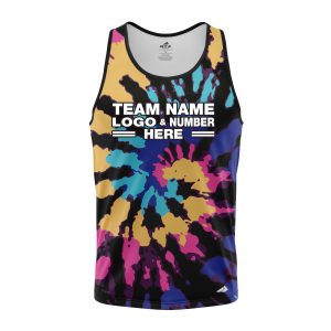 Custom Fully Sublimated Cosmic Crusaders Tie Dye Pattern Multicolor Performance Tank Top 18995