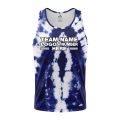 Custom Fully Sublimated Chromatic Tie Dye Pattern White Blue Performance Tank Top 19011