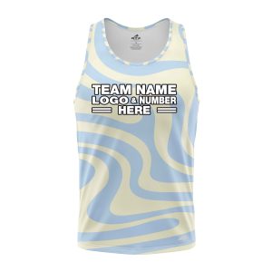 Custom Fully Sublimated Lava Lamp Tie Dye Pattern Orange Yellow Brown Performance Tank Top 19075