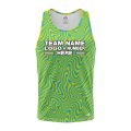 Custom Fully Sublimated Mellow Tie Dye Pattern Green Yellow SkyBlue Performance Tank Top 19079