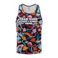 Custom Fully Sublimated Dynamic Shapes Tie Dye Pattern Multicolor Performance Tank Top 19131