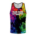 Custom Fully Sublimated Vivid Chaos Neon Pattern Multicolor Performance Tank Top 19183