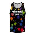 Custom Fully Sublimated Paint Splash Neon Pattern Multicolor Performance Tank Top 19187