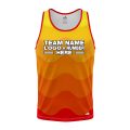 Custom Fully Sublimated Heat Wave Neon Pattern Orange Yellow Performance Tank Top 19191